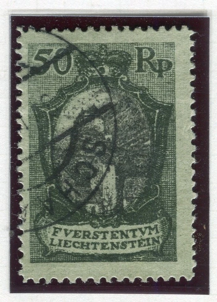 LIECHTENSTEIN; 1921 early Architecture issue fine used 50rp. value - Image 1 of 1