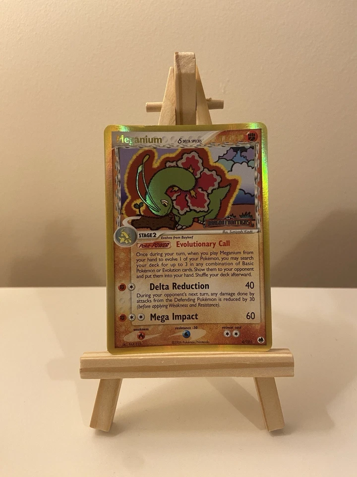 Meganium 4/101 Reverse Holo Pokémon Card - Stamped - EX Dragon Frontiers - LP - Image 1 of 4