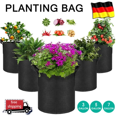 JOYHUT 1-20X Pflanzsäcke mit Henkeln Pflanztasche Grow Plant Bags Pflanzbehälter 11-30L