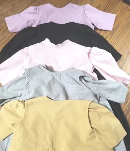 Authentic Amish Girls Dresses. Lot Of 5 With Aprons. Size 4T Set - Picture 1 of 21
