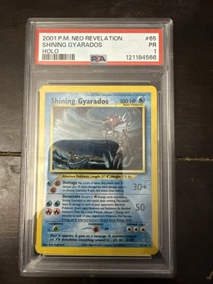 PSA 1 Shining Gyarados Holo - 2001 Neo Revelation 65/64 - Image 1 of 2
