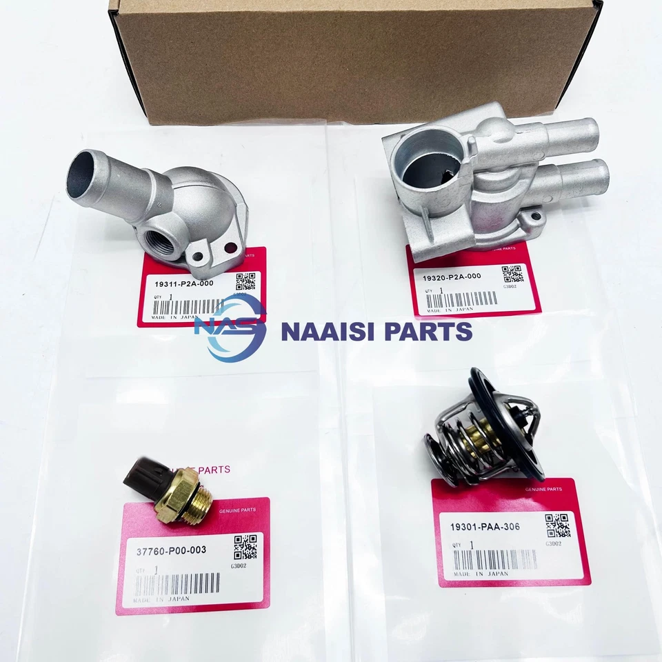 4x Thermostat Housing Cover & Sensor For 1996-2000 Honda Civic 1.6L 19320P2A000 - Image 1 of 4