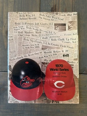 1970 WORLD SERIES Program CINCINNATI Reds BALTIMORE ORIOLES Rose BROOKS Bench  - Image 1 of 4