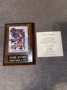 Dikembe Mutombo GEORGETOWN Autograph Limited Edition 228/1000 With COA - Picture 1 of 9