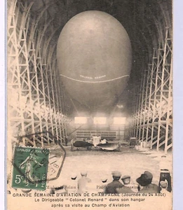 PIONEER AVIATION France AIRSHIP Card 1908 *SEMAINE/CHAMPAGNE* View-Side XA106 - Picture 1 of 10