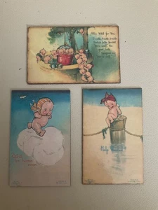 Kewpie Baby Rose O'Neill Vintage Flat Vinyl Refrigerator Magnets -Lot of 3 - Picture 1 of 5