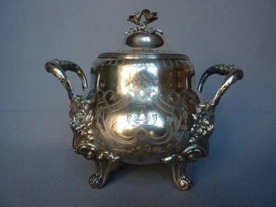 SUPERBE SUCRIER EN ARGENT MASSIF POINCON MINERVE ORFEVRE FLAMANT DEBAIN - Photo 1/4