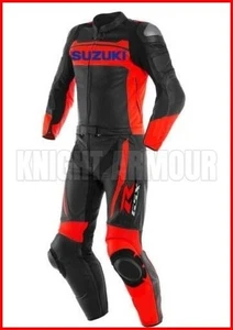 NEW RACING 2 PIECE MOTORCYCLE MOTORBIKE MOTO GP BIKER REPRO LEATHER SUIT - Bild 1 von 6