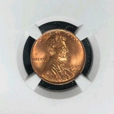 1939-D LINCOLN WHEAT CENT ~ NGC MS 66 RD ~BEAUTIFUL COIN~REF#76-032 - Image 1 of 4