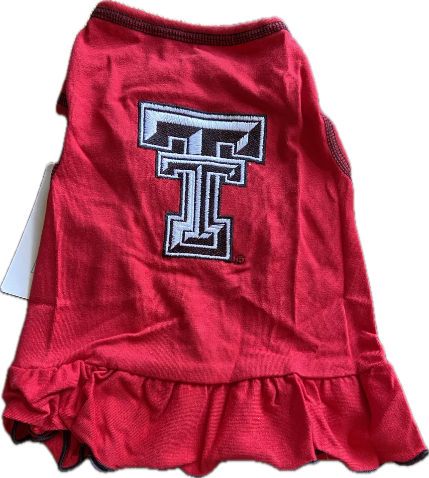 TEXAS Tech Dog TEAM Collegiate Cheer Outfit (todos os tamanhos) NOVO - Imagem 1 de 1