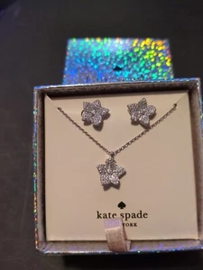 KATE SPADE. BLOOMING Flower Cluster Studs & Necklace Boxed Set - Picture 1 of 5