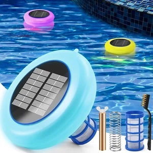Ionizador solar para piscina, ionizador de cobre mejorado con luz LED, para hasta 35.000 galones - Imagen 1 de 6