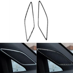 Real Carbon Fiber Side A-pillar Speaker Cover Trim For VW Golf 8 GTI MK 8 21-23 - Picture 1 of 6