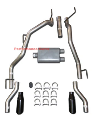 Silenciador trasero de 2 cámaras de escape doble Catback Performance para Dodge Ram 09-24 Foto 1 de 2