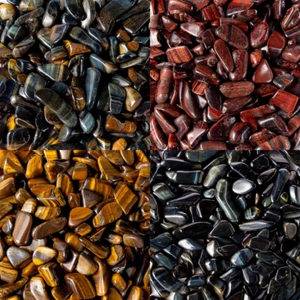 1 Pound Tumbled Gemstone Collection Red Multi Blue Gold Tigers Eye Small Stones - Picture 1 of 11