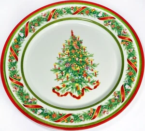 Juego de 2 platos de cena Christopher's Tree de Christopher Radko 10 7/8" Columbia - Imagen 1 de 3