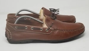 Mocassini eleganti PETER MILLAR in pelle marrone mocassini uomo 11M - Foto 1 di 9