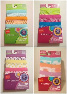 Girls Hanes Size 10 Premium BoyShorts Bikinis Hipster Panties Underwear~3 Pair - Picture 1 of 12