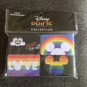 Disney Pride Collection Sponges 4 Pack Rainbow Mickey Mouse Kitchen - Picture 1 of 2