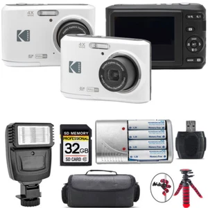 Kodak Pixpro FZ45 Kamera (weiß) + extra Akku + Blitz - 32GB Kit - Bild 1 von 7