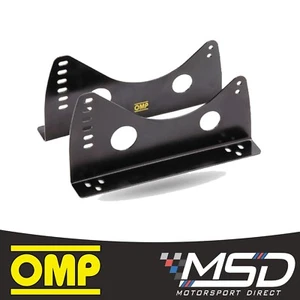 OMP Steel Adjustable Seat Side Mounts Low Profile 350mm Long FIA Approved - Afbeelding 1 van 2