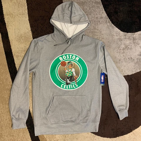Medium Boston Celtics Jayson Tatum Gray Pullover NBA Hoodie Brand New Cover