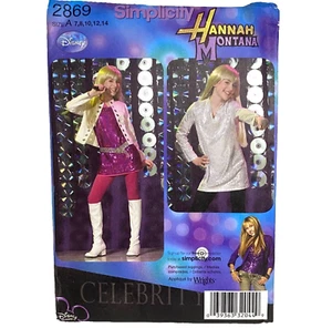 #2869 Simplicity Girls Hannah Montana Costume Sewing Pattern Size 7-14 - Picture 1 of 4
