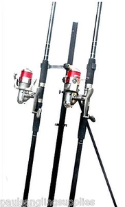 2 x 12 ft Shakespeare Rods & Max 70 Reels & Tripod Beachcaster Sea Fishing - Picture 1 of 1