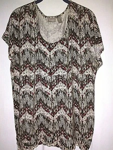 CHICO'S MULTI COLORS SHORT SLEEVE PULLOVER SIZE 2 - Picture 1 of 3