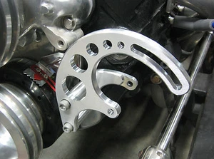 SBC POWER STEERING PUMP BRACKET KIT LONG PUMP BILLET ALUMINUM SMALL BLOCK CHEVY - Picture 1 of 7