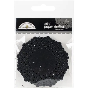 3 Pack Doodlebug Mini Doilies 3" 75/Pkg-Beetle Black DDM-4607 - Picture 1 of 1