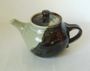 Vintage Porcelain Studio Pottery Tea Pot Celadon & Tenmoko Glazed : 20 cm long - Picture 1 of 6