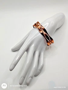 Vintage schönes Modernist 50er signiertes RENOIR Kupfer Cut Out Armreif Armband EUC - Bild 1 von 8