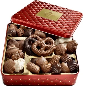 Chocolate Gift Basket- Gourmet Chocolate Snack Variety Present in Keepsake Tr... - Picture 1 of 7