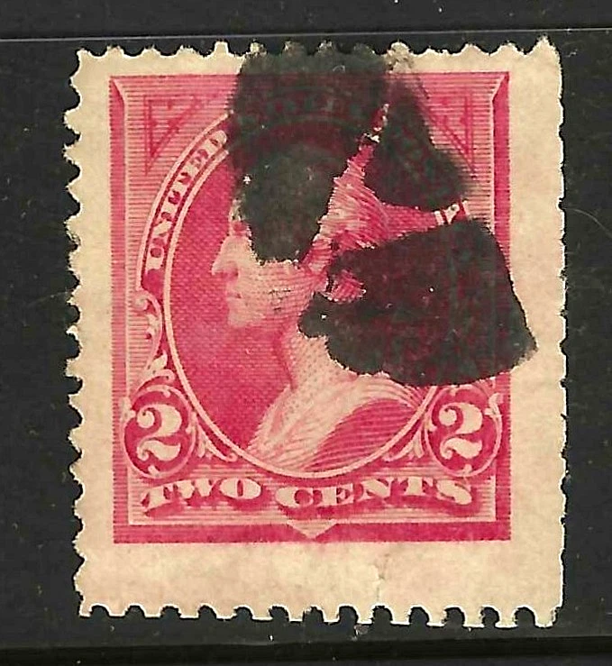 HUGE STAMP JUMBO Fancy Cancel Untyped 2 Cent Washington Bureau 1894-95 US 57B67 - Image 1 of 1