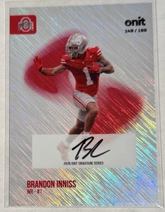 Brandon Inniss 2025 Onit Silver Shimmer Auto 146/199 Ohio State Buckeyes - Picture 1 of 2