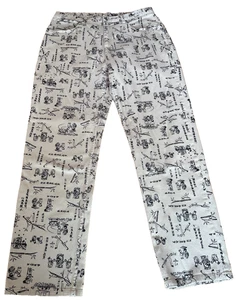 Pantalon femme Chicos Design taille 2 style japonais design bambou personnes et écriture - Photo 1/12