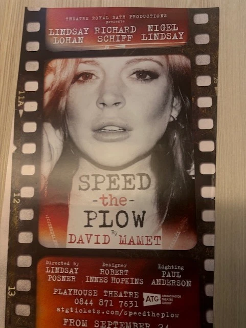 Speed The Plow Lindsay Lohan - Image 1 of 1