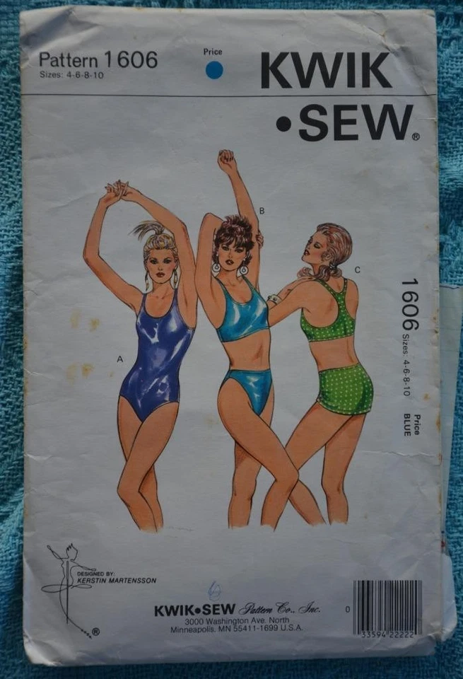 Kwik Sew #1606 Misses SWIMSUITS PATTERN. Size 4-6-8-10 UNCUT. Stretch Fabrics - image 1 of 1