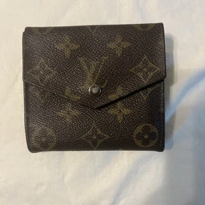 Portafoglio Vintage Louis Vuitton Monogram Pelle Bifold Autentico - Foto 1 di 8