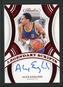 2024-25 ALEX ENGLISH 05/15 AUTO PANINI FLAWLESS LEGENDARY SCRIPTS AUTOGRAPHS - Picture 1 of 2