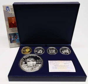 España JOAN MIRO 3x 10 EUROS + 50 EUROS PLATA + 400 EUROS 2012 ORO ESTUCHE FNMT - Picture 1 of 1