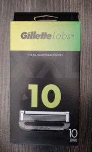 Gillette Labs with Exfoliating Bar and Heated Razor Blades, 10 Refills