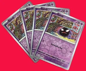 4X Pokemon Juego de Cartas Coleccionables Gastly 092/165 HOLO INVERSO Escarlata y Violeta 151 Inglés Casi Nuevo - Imagen 1 de 2