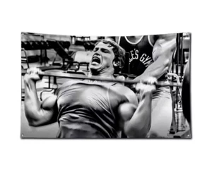 Arnold Schwarzenegger Home Gym Flagge Banner Flag 150x90 Conquer Bodybuilding - Bild 1 von 3