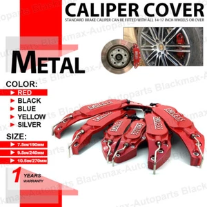 6 Pcs Metal 3D ENDLESS Universal Style Brake Caliper Covers Red L+M+S WL04 - Picture 1 of 10