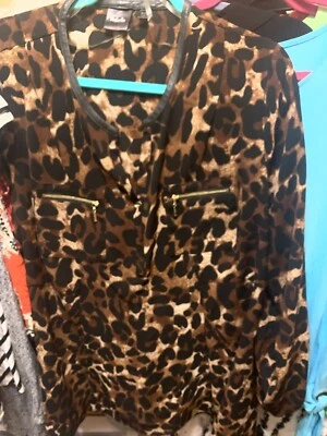 Rafella Talla XL Animal Print Chaqueta Nueva Dos Etiquetas Poliéster Foto 1 de 4