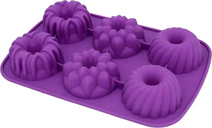 Cooking Details Mini Silicone Bundt Cake, Fluted Cake Pans Non Stick Fancy - Picture 1 of 12