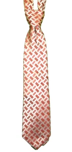 Vintage Men's Neck Tie Concepts by Claiborne Beige Rust 4" x 58" - Picture 1 of 2