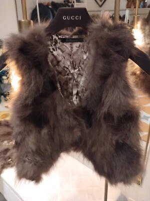 Chaleco de piel de zorro real mujer talla L pecho 34 Foto 1 de 4